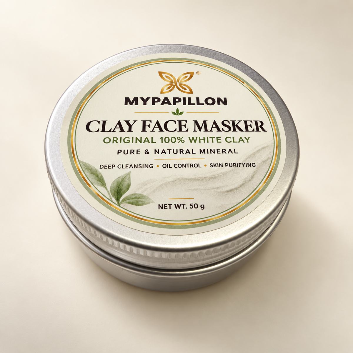 MyPapillon Masker Muka Tanah Liat Putih 50g