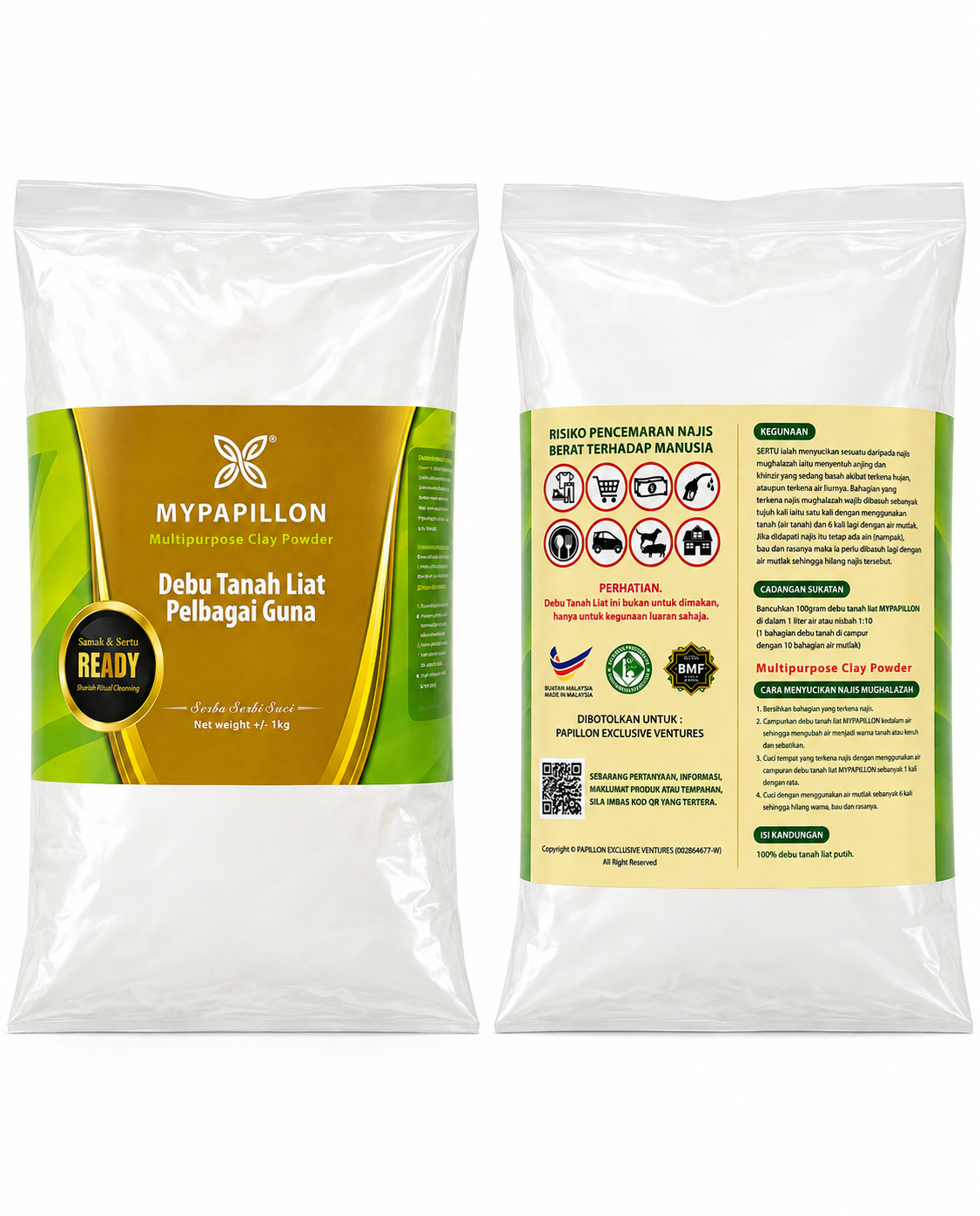 Clay Powder in Plastic Pouch
