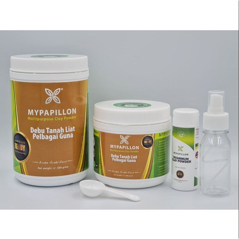 KOMBO Debu Tanah Liat Pelbagai Guna Untuk Kegunaan Samak, Sertu & Tayamum - Produk Oleh MYPAPILLON