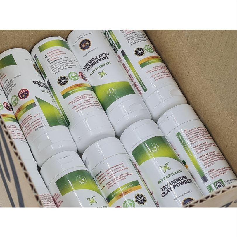 [AGENT PRICE] MyPapillon - DEBU TAYAMMUM - 100% Debu Tanah Liat Putih - 30 g x 50 botol