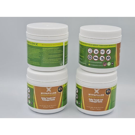 [WHOLESALES] DEBU TANAH LIAT PELBAGAI GUNA - 300 GRAM / BOTOL X 4 BOTOL / BOX