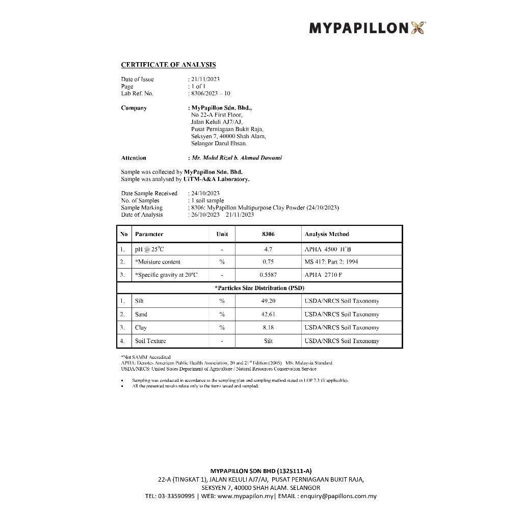 10gram Kaolin Clay White Powder / Untuk kegunaan Tayammum, Samak&Sertu / 100% Debu Tanah Liat Putih