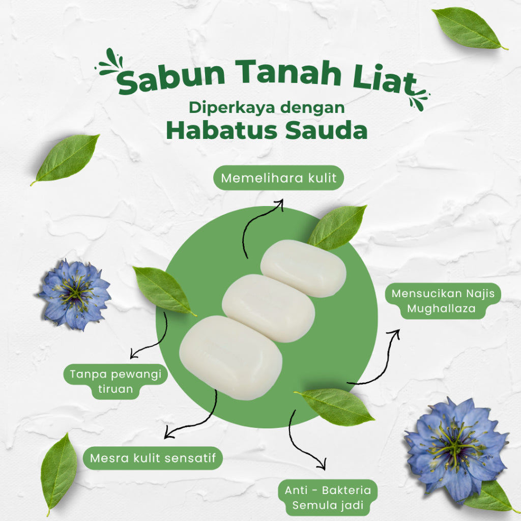 MyPapillon - SABUN TANAH LIAT SAMAK SERTU Diperkaya dengan Habatus Sauda - 1 Kotak