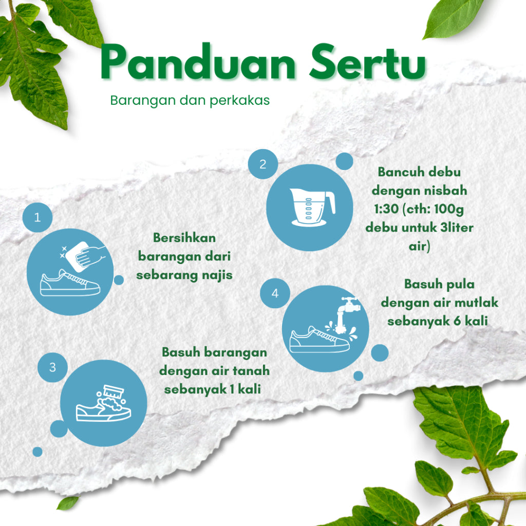 MyPapillon - SAMAK SERTU RUMAH & INDUSTRI - 100% Debu Tanah Liat Putih - 1 kg / 3 kg loose pack