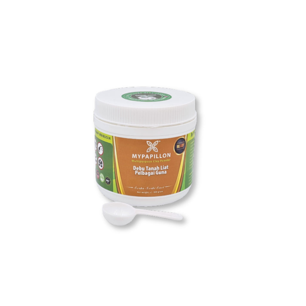 MyPapillon - Samak Sertu & Tayammum - 100% Debu Tanah Liat Putih - Set Kombo 30 g + 300 g + 500 g