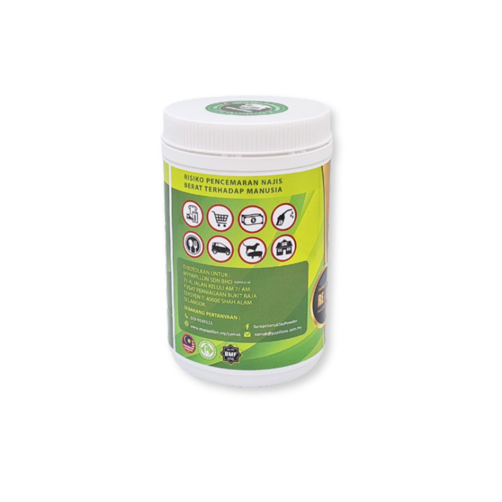 500 GRAM - Samak Sertu & Tayammum - Debu Tanah Liat Pelbagai Guna - BOTTLE PACK