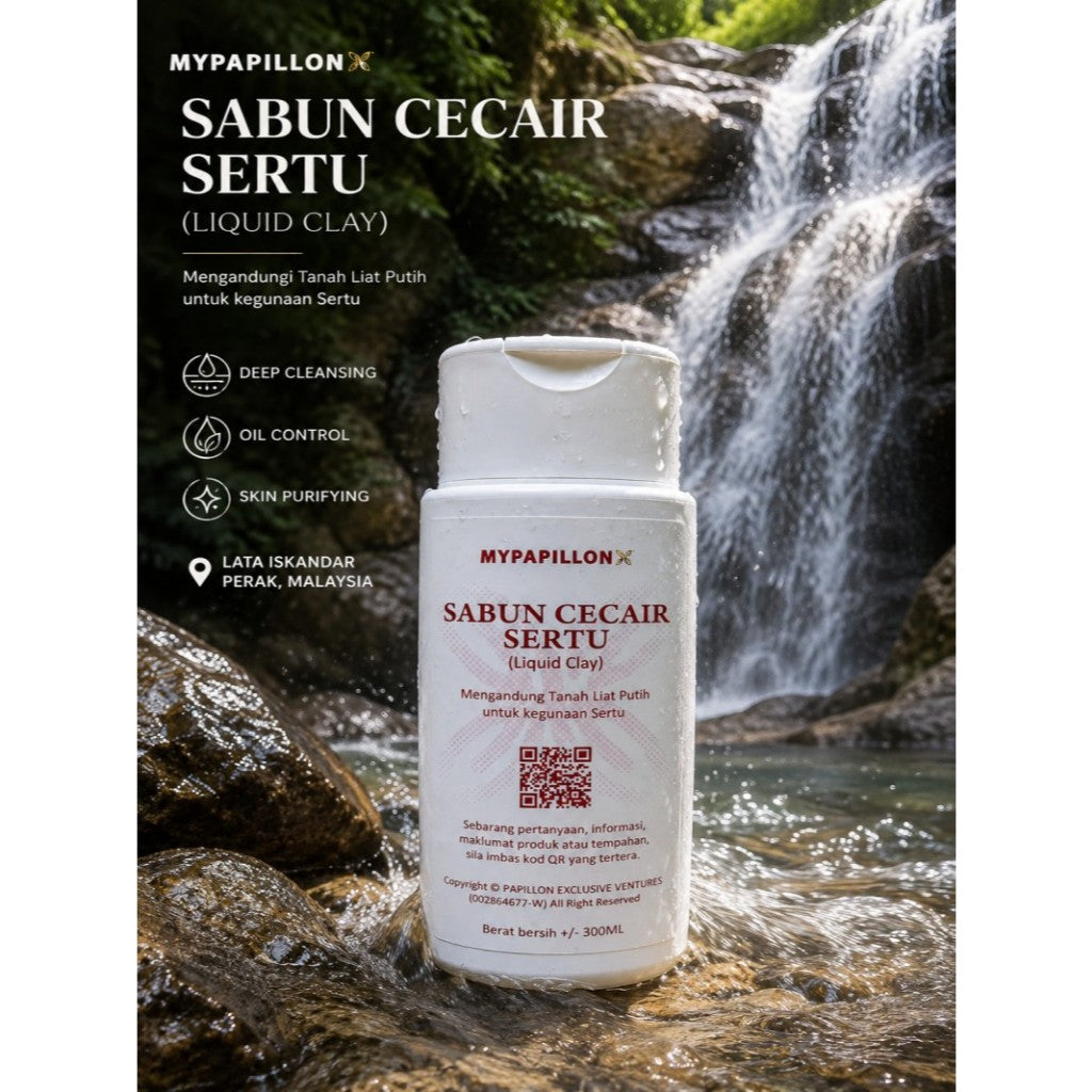 300ML SABUN CECAIR SERTU. SESUAI SEMUA KULIT. TIADA PEWARNA &TIADA  BAU WANGIAN. 100% ASLI