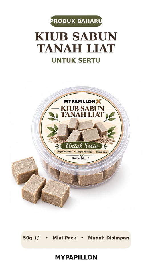 MyPapillon Kiub Sabun Tanah Liat untuk Sertu